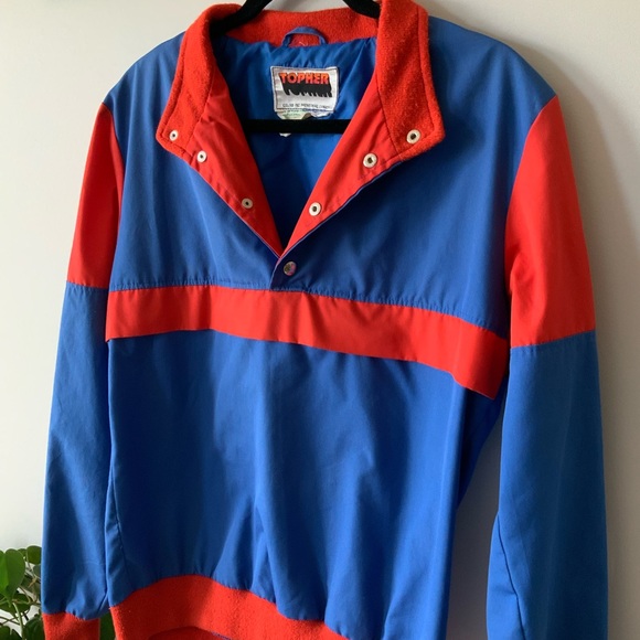 Vintage Windbreaker Jacket with Kangaroo Pouch Pocket - Picture 2 of 14